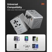 Infinyty Atlas65 Travel Adaptor Silver - Y127-Max PD65W