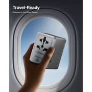 Infinyty Atlas65 Travel Adaptor Silver - Y127-Max PD65W