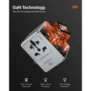 Infinyty Atlas65 Travel Adaptor Silver - Y127-Max PD65W