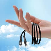 Infinyty MFi USB C to Lightning Silicone Cable 1m Black - MWSLCLB