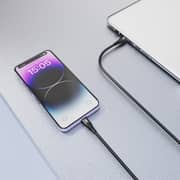 Infinyty MFi USB C to Lightning Silicone Cable 1m Black - MWSLCLB