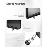 Infinyty 2-in-1 Lanyard /Type C to C Braided Cable 1m Black - MWLY02B