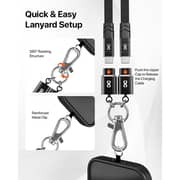 Infinyty 2-in-1 Lanyard /Type C to C Braided Cable 1m Black - MWLY02B