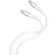 Infinyty NextGen Silicone Fast USB C to C Cable 1m White - MWSLCCW