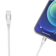Infinyty NextGen Silicone Fast USB C to C Cable 1m White - MWSLCCW