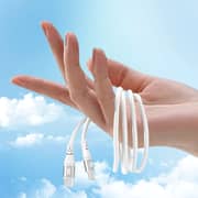 Infinyty NextGen Silicone Fast USB C to C Cable 1m White - MWSLCCW