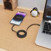 Infinyty Flat Coil Magnetic Type USB C to C Cable 1m Black - MWFMO1B