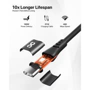 Infinyty NextGen Silicone Fast USB C to C Cable 2m Black - MWSLCCB2