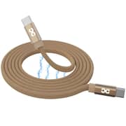 Infinyty Flat Coil Magnetic Type USB C to C Cable 1m Brown - MWFMO2B