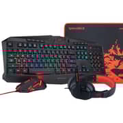 Redragon 4-in-1 Combo Mouse Keyboard Headset Mouse Pad Black - S101-BA-2