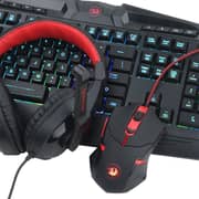 Redragon 4-in-1 Combo Mouse Keyboard Headset Mouse Pad Black - S101-BA-2