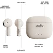 Sudio A1 True Wireless Earbuds White