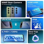 Infinix HOT 60 5G 256GB 8GB RAM Tundra Green Dual Sim Smartphone