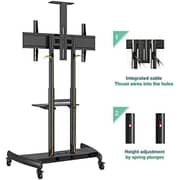 Nb Ergonomic Mobile TV Cart 55 - 90 Inches Black
