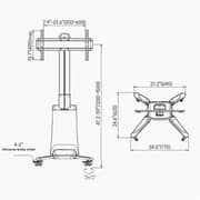 Nb Ergonomic Motorized TV Floor Stand 55 - 85 Inches Black - NBER-G85