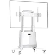 Nb Ergonomic Motorized Adjustable TV Cart 75 - 120 Inches White - NBER-G100
