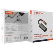 Porodo Audiolink Duo USB-C To Lightning+3.5mm Adaptor 90mm Black/Orange - PDETK14BKOG