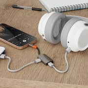 Porodo Audiolink Duo USB-C To Dual USB-C Adaptor 90mm Black/Orange - PDETK15BKOG