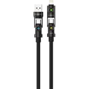 Porodo 4-In 1-Charging Cable 1m Black - PDCBL2226