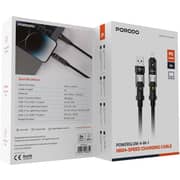 Porodo 4-In 1-Charging Cable 1m Black - PDCBL2226