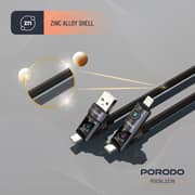 Porodo 4-In 1-Charging Cable 1m Black - PDCBL2226