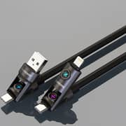 Porodo 4-In 1-Charging Cable 1m Black - PDCBL2226