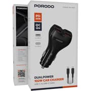 Porodo Car Charger Black - PDFWCH085CBK
