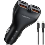 Porodo Car Charger Black - PDFWCH085LBK