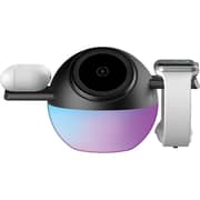 Porodo 3-in-1 Wireless Charger Black - PDMSWCBK