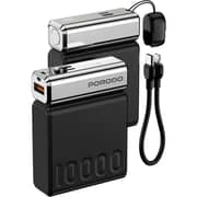 Porodo Chrome Volt Power Bank 10000mAh Black - PDPBFCH088BK