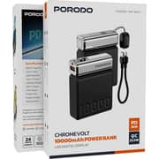 Porodo Chrome Volt Power Bank 10000mAh Black - PDPBFCH088BK