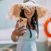 Levelo Pearl 3D Ocean Case Orange iPhone 17 Pro - LVLPRLIML17PORG