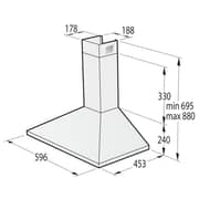 Gorenje Wall Chimney Cooker Hood 60cm Silver - WHC624EX