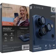 Levelo Lucenttrio Camera Lens Protector Titanium Blue iPhone 17 Pro / Pro Max - LVLLCTRIOL17PPMTTDBL