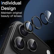 FITIT Tempered Glass Camera Lens Protector for iPhone 17 Pro / Pro Max, Black