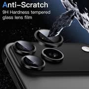 FITIT Tempered Glass Camera Lens Protector for iPhone 17 Pro / Pro Max, Black