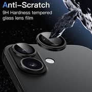 FITIT Tempered Glass Camera Lens Protector for iPhone 17/17 Air, Black