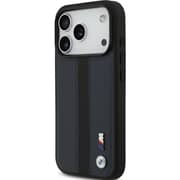 BMW Leather Case Navy Black iPhone 17 Pro - BMOHMP17L25PCPSVK