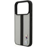 BMW MagSafe Leather Case Grey/Black iPhone 17 Pro - BMOHMP17L25PCPSGK