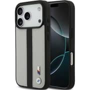 BMW MagSafe Leather Case Grey/Black iPhone 17 Pro - BMOHMP17L25PCPSGK