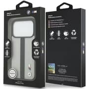 BMW MagSafe Leather Case Grey/Black iPhone 17 Pro - BMOHMP17L25PCPSGK