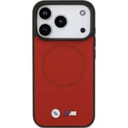BMW MagSafe Full Wrapped Leather Case Red iPhone 17 Pro - BMOHMP17L25PFWSMR