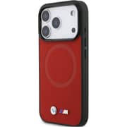 BMW MagSafe Full Wrapped Leather Case Red iPhone 17 Pro - BMOHMP17L25PFWSMR