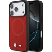 BMW MagSafe Full Wrapped Leather Case Red iPhone 17 Pro - BMOHMP17L25PFWSMR