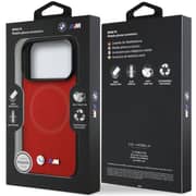 BMW MagSafe Full Wrapped Leather Case Red iPhone 17 Pro - BMOHMP17L25PFWSMR