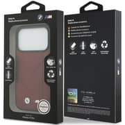 BMW MagSafe Quilted Leather Case Red iPhone 17 Pro - BMOHMP17L25PSECHR