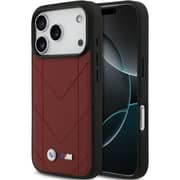 BMW MagSafe Quilted Leather Case Red iPhone 17 Pro Max - BMOHMP17X25PSECHR
