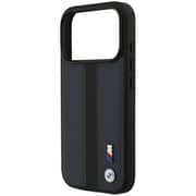 BMW MagSafe Leather Case Navy/Black iPhone 17 Pro Max - BMOHMP17X25PCPSVK