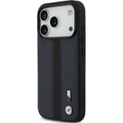 BMW MagSafe Leather Case Navy/Black iPhone 17 Pro Max - BMOHMP17X25PCPSVK