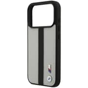 BMW MagSafe Leather Case Grey/Black iPhone 17 Pro Max - BMOHMP17X25PCPSGK